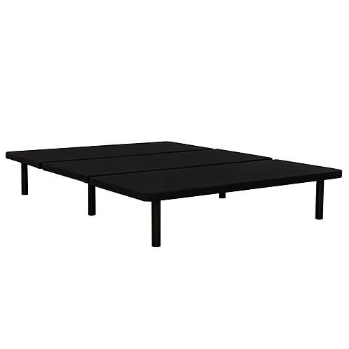 ZenBase Black Upholstered Platform Bed Frame by Primo