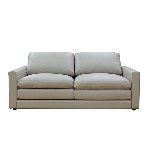 Knox 81 in. Taupe Leather Match Large 2-Cushion Sofa by Primo