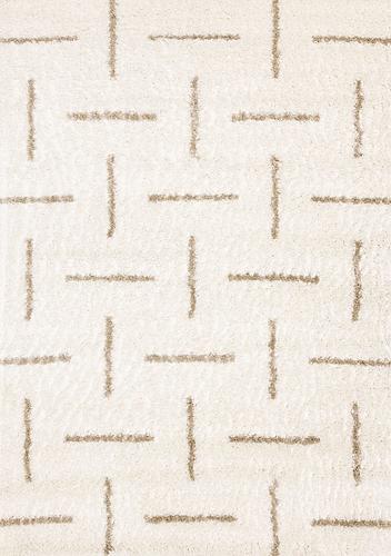 Pascal Cream Beige Scattered Lines Rug by Kalora