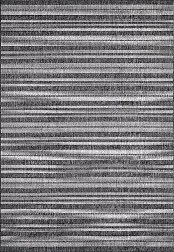 Provo Grey Stripes Area Rug by KAS Rugs