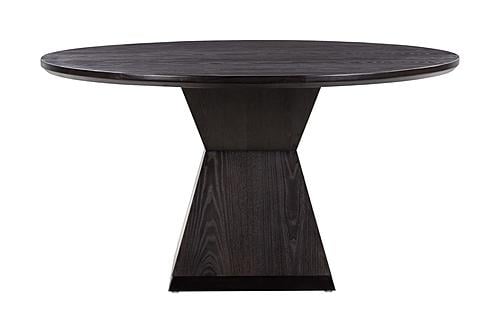 Nolan Black Round Wood Dining Table by TOV Furniture