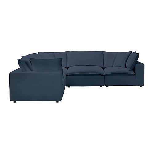 Cali Navy Modular L-Sectional by TOV Furniture