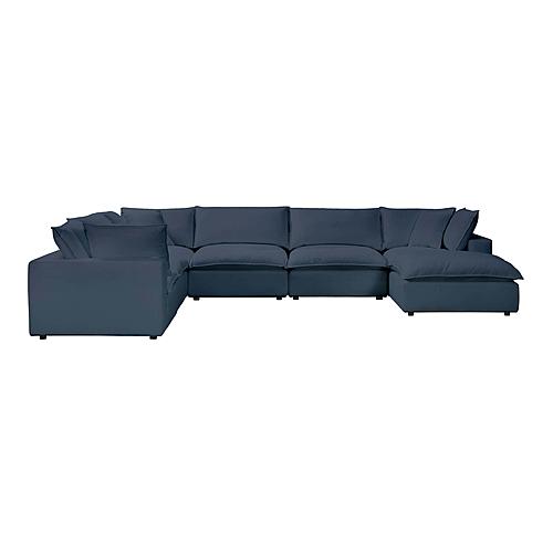 Cali Navy Modular Large Chaise Sectional by TOV Furniture