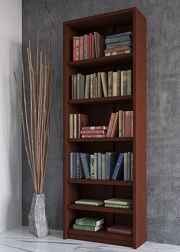 Bookcase w/No Doors Mahogany by Skyler Designs