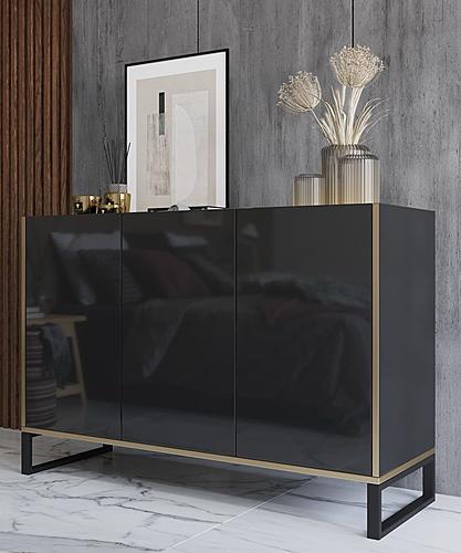 Gloss 2 Sideboard Black by Skyler Designs