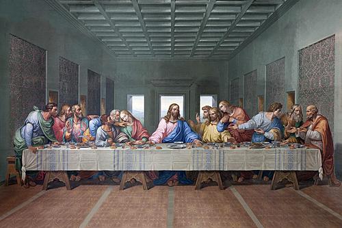 SF1422 Temp Glass w/Foil - Last Supper (40x60) by Classy Art