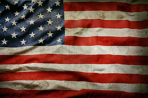 SF1423 Temp Glass w/Foil - USA Flag (40x60) by Classy Art
