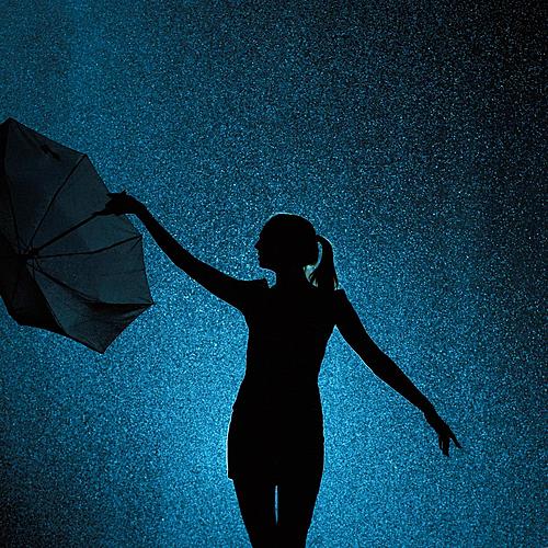 SF1630 Temp Glass w/Foil - Rainy Night 1 (50x50) by Classy Art