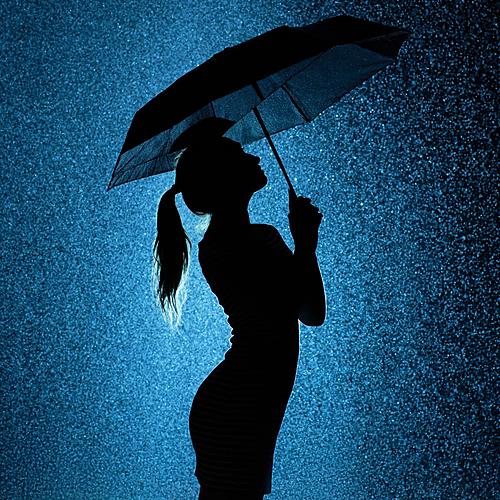 SF1632 Temp Glass w/Foil - Rainy Night 2 (50x50) by Classy Art