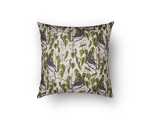 Bluebirds In Paradise Decorative Throw Pillow by SIS Covers