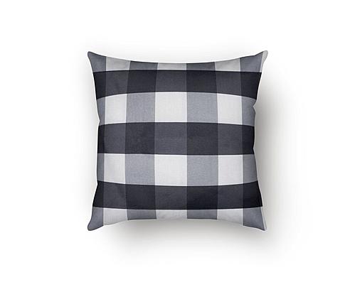 Buffalo Plaid Black Decorative Throw Pillow by SIS Covers