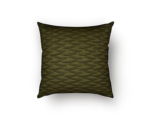 Fluctuate Olive Decorative Throw Pillow by SIS Covers