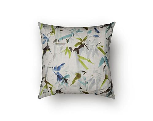Hummingbird Sapphire Decorative Throw Pillow by SIS Covers