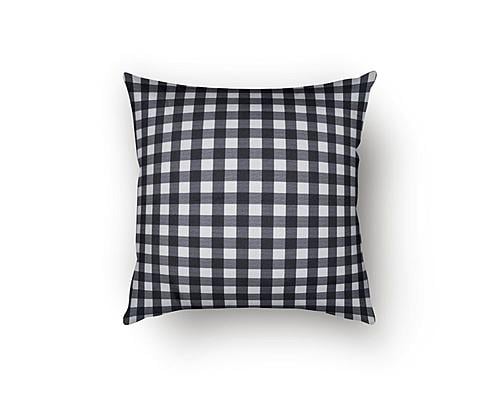 Mini Check Black Decorative Throw Pillow by SIS Covers