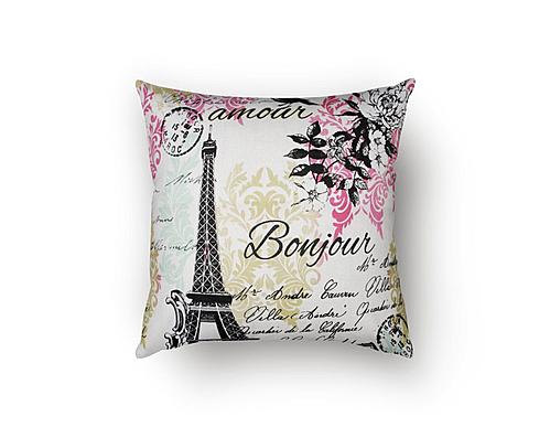 Paris Decorative Throw Pillow by SIS Covers