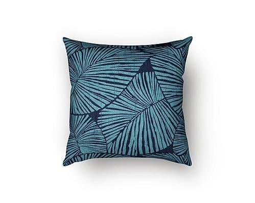 Paradise Palm Denim Decorative Throw Pillow by SIS Covers