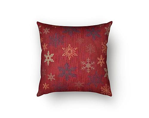 Snowflake Decorative Throw Pillow by SIS Covers