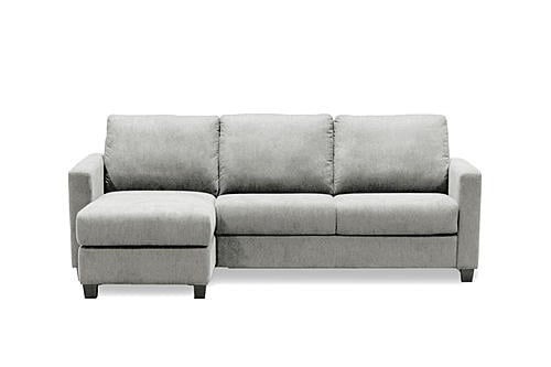 Sealy Jenson Queen Sofa Bed w/Storage Chaise in Laurent Smoke