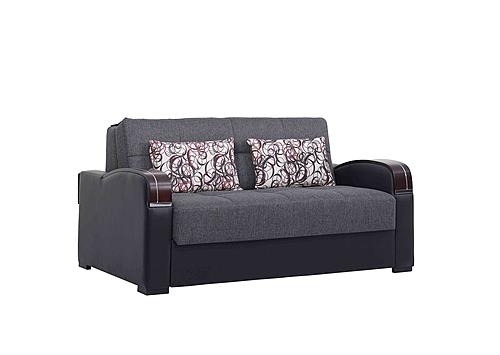 Sleep Plus Gray Loveseat Full Sleeper by Casamode
