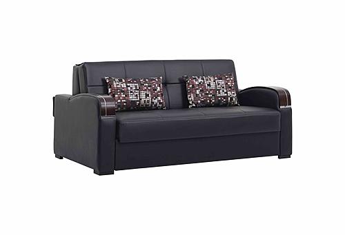 Sleep Plus Black PU Sofa Bed by Casamode