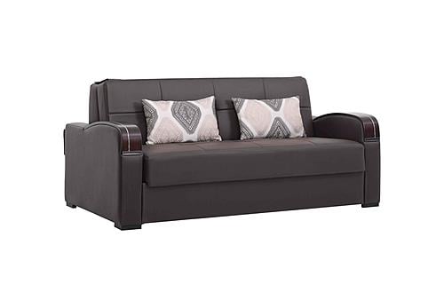 Sleep Plus Brown PU Sofa Bed by Casamode