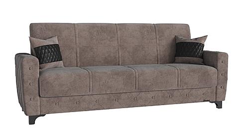 Sultan Beige Microfiber Fabric Sofa Bed by Casamode