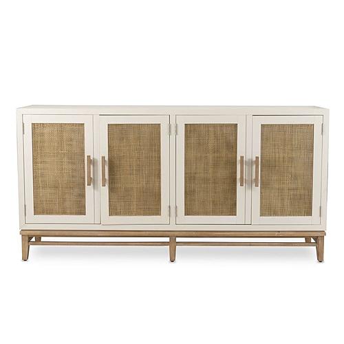 Venice 4-Door Credenza - White by Lineage Collections