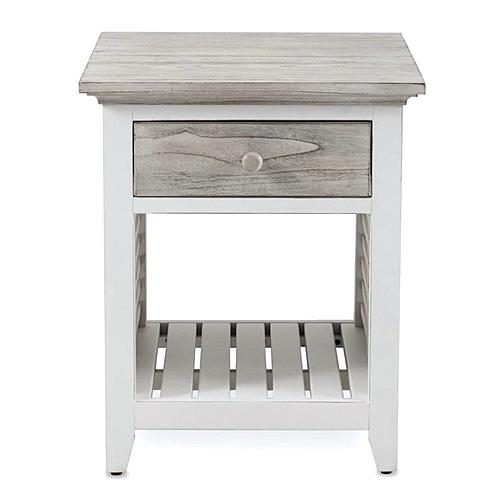 Islamorada End Table - Dapple Grey/Blanc by Lineage Collections