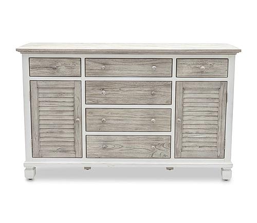 Islamorada 6-Drawer / 2-Door Dresser - Dapple Grey by Lineage Collections
