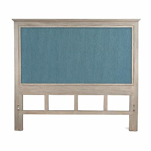 Ocean Isles Queen Woven Headboard - Ocean Blue and Aged Ivory by Lineage Collections