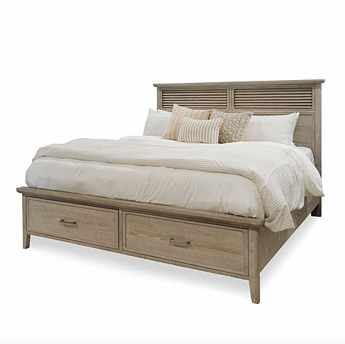 Cape May King Storage Bed - Glazed Driftwood by Lineage Collections