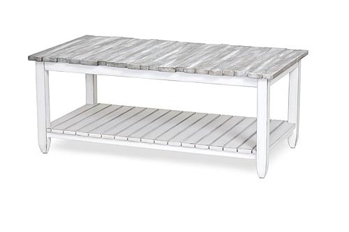 Picket Fence Coffee Table - Distressed Grey by Lineage Collections
