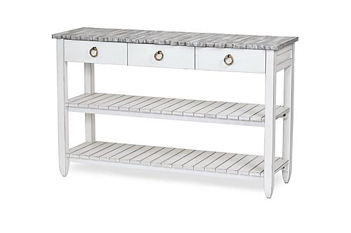 Picket Fence Entertainment Centre - Distressed Grey by Lineage Collections