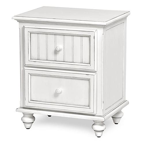 Monaco 2 Drawer Nightstand - Blanc by Lineage Collections