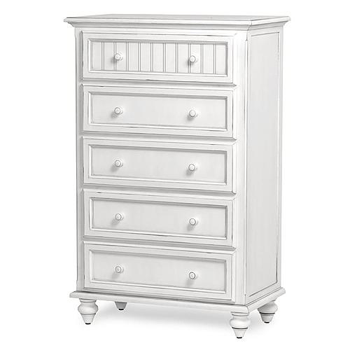 Monaco 5 Drawer Chest - Blanc by Lineage Collections