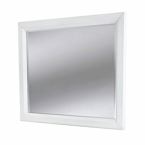 Point Breeze Mirror - Fresh White w/Soft Grey Glaze by Lineage Collections