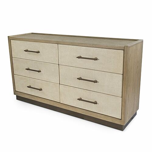 Rio Vista Woven 6 Drawer Dresser - Muted Earth Tones and Clay by Lineage Collections
