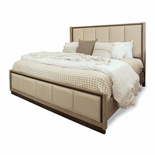 Rio Vista Upholstered King Bed - Muted Earth Tones and Clay by Lineage Collections