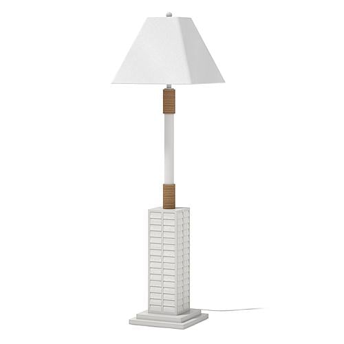 63'' Coastal Shutter Floor Lamp - White by Lineage Collections