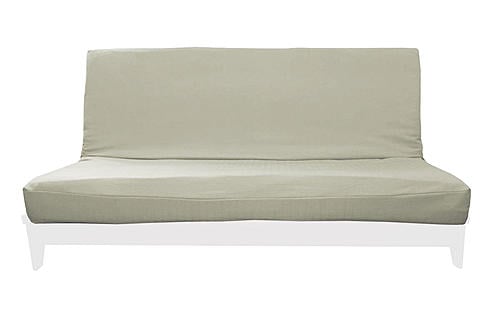 Sachi Mushroom Linen-Like Texture Futon Cover by Prestige