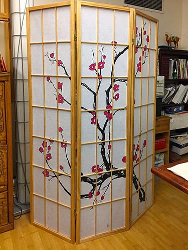Cherry Blossom Shoji Screen (Room Divider) by Prestige