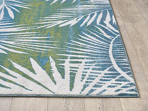 Stella Ivory/Green Tropical Area Rug by KAS Rugs