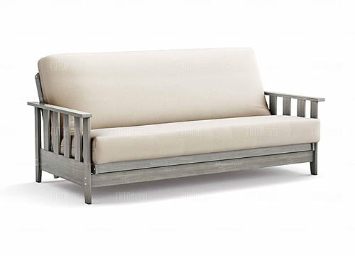 Futon Frame - Queen Size - Canby Gray Wall Hugger by Strata Furniture