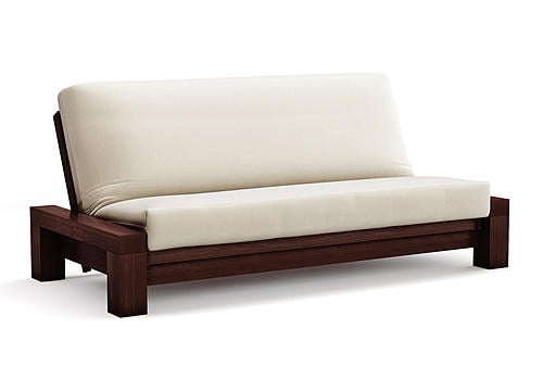 Futon Frame - Queen Size - Rockwell Black Walnut Wall Hugger by Strata Furniture