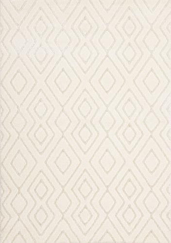 Sully Cream Beige Diamond Tile Design Rug by Kalora
