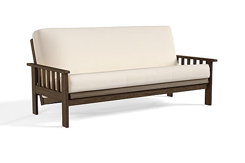 Futon Frame - Front-Closing Eco-Friendly Hardwood - Taurus Wenge by Comfort Pure