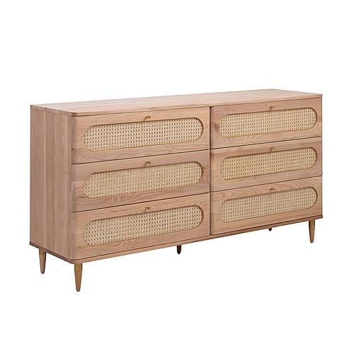 Carmen Cane 6 Drawer Dresser by TOV Furniture