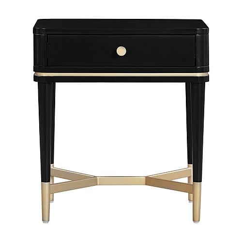 Julieta Black Nightstand by TOV Furniture