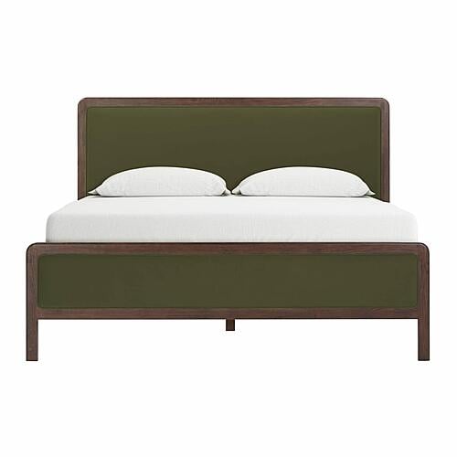 Hella Forest Green Velvet King Bed by TOV Furniture