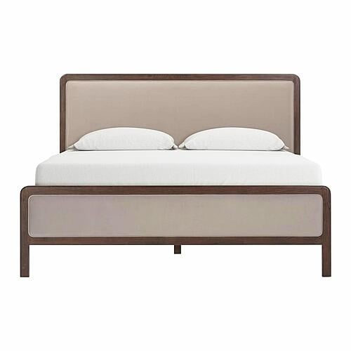 Hella Taupe Velvet King Bed by TOV Furniture